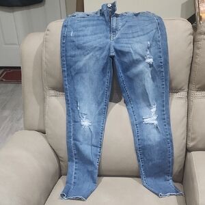 KanCan Medium Blue Ripped Skinny Jeans Size 29